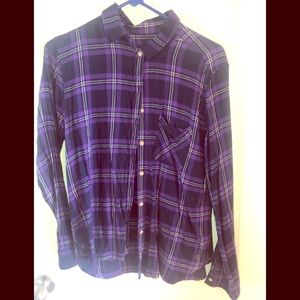 American Eagle Purple Flannel Shirt